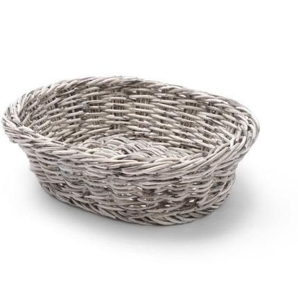 Oval Bakery Basket Light Grey Medium | HENDI | 250x190x65mm