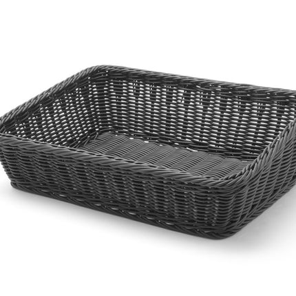 Angled Bakery Basket Black | HENDI | 400x300x120mm