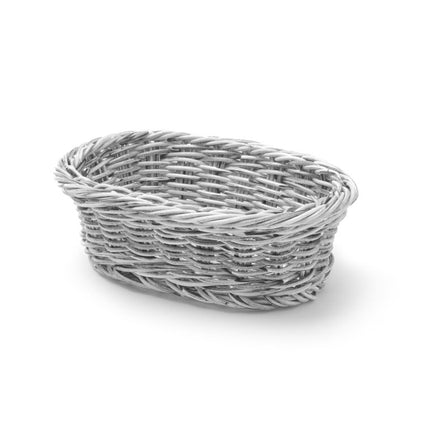 Oval Bakery Basket Light Grey Small | HENDI | 190x120x60mm