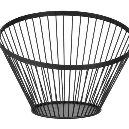 Angled Round Fruit Basket Black ⌀300x205mm | HENDI