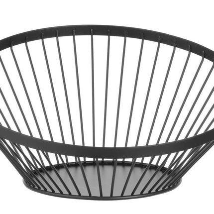 Angled Round Fruit Basket Black ⌀280x130mm | HENDI