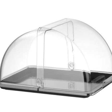 Razstavni pladenj s pokrovom roll-top, HENDI, GN 1/2, črn, 325 x 265 mm, pravokoten