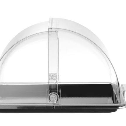 Razstavni pladenj s pokrovom roll-top, HENDI, GN 1/2, črn, 325 x 265 mm, pravokoten