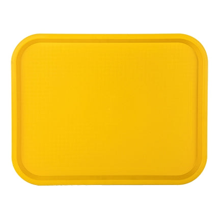 Rectangular Polypropylene Serving Tray, Yellow | CaterChef | 35 x 27 x H2 cm 1