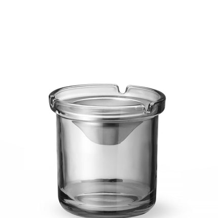 Glass Ashtray with Stainless Steel Funnel | HENDI | Ø98x99mm | Round