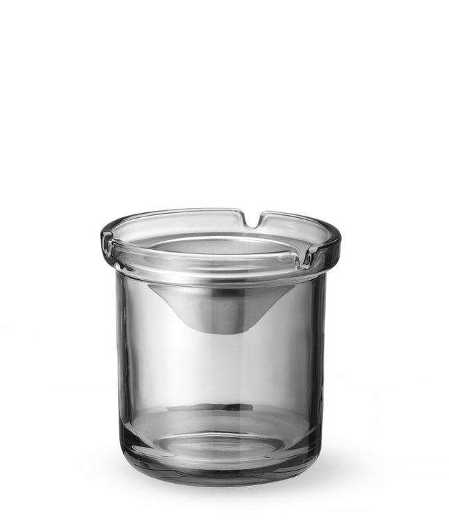 Glass Ashtray with Stainless Steel Funnel | HENDI | Ø98x99mm | Round