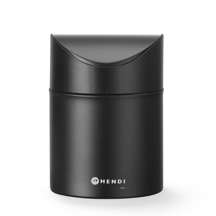 Tabletop Litter Bin with Swing Cover | HENDI | Black | 1.2L