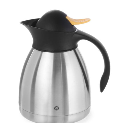 Vacuum Jug with Push-Button Cap | HENDI | 1L | Stainless Steel Double Wall