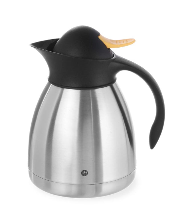 Vacuum Jug with Push-Button Cap | HENDI | 1L | Stainless Steel Double Wall