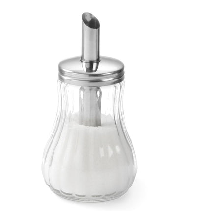 Glass Sugar Dispenser with Stainless Steel Spout | HENDI | 0.2L Capacity 2