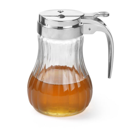 Honey Dispenser | HENDI | Glass with Stainless Steel Lever | Ø80mm 2