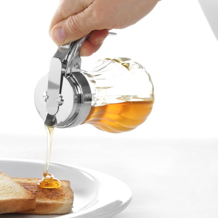 Honey Dispenser | HENDI | Glass with Stainless Steel Lever | Ø80mm 3