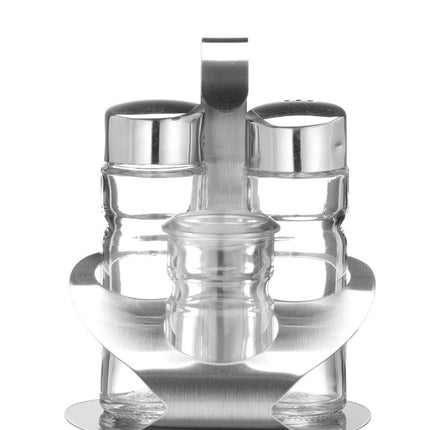 3-Piece Condiment Set with Toothpick Holder | HENDI | Matt Finish