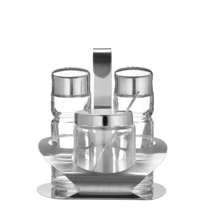 3-Piece Condiment Set with Mustard Spoon | HENDI | Matt Finish