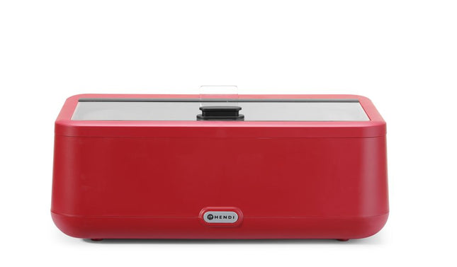 Chafing dish UNIQ, HENDI, designed by Robert Bronwasser, GN 1/1, Red, 230V/700W, 607x402x(H)245mm