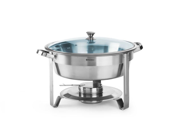 Round Chafing Dish 3.5L | HENDI Kitchen Line | Stainless Steel with Glass Lid