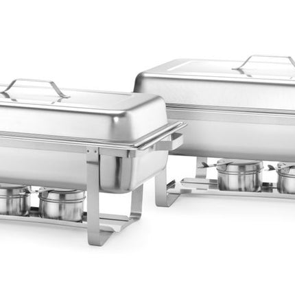 Set of 2 Gastronorm 1/1 Chafing Dishes 9L | HENDI Kitchen Line | Stainless Steel