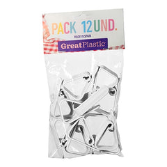 White Polypropylene Tablecloth Clips | Great Plastic | Set of 12 | For Tables up to 3 cm Thick 1