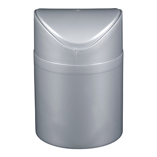 Table Waste Bin with Rocker Lid | Great Plastic | Gray Polypropylene | 1.5 L | Ø12 x H16.5 cm 1