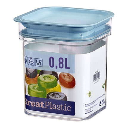 Transparent All Purpose Food Container | Great Plastic | BPA-Free | 0.8 L | 11 x 11 x H12.5 cm 1