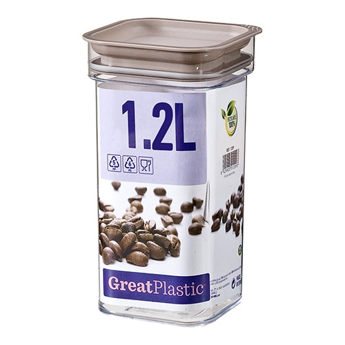 Transparent All Purpose Food Container | Great Plastic | BPA-Free | 1.2 L | 11 x 11 x H18.5 cm 1