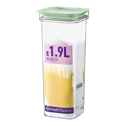 Transparent All Purpose Food Container | Great Plastic | BPA-Free | 1.9 L | 11 x 11 x H30 cm 1