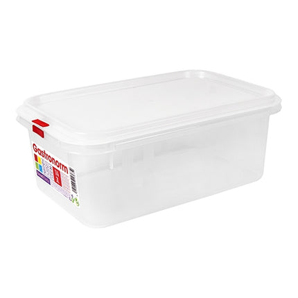 Great Plastic GN 1/4 Food Container with Airtight Seal | Transparent PP | 3 L, H100 mm 1
