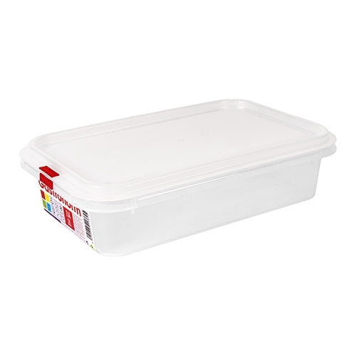 Great Plastic GN 1/4 Food Container with Airtight Seal | Transparent PP | 2 L, H65 mm 1
