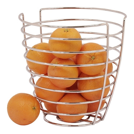 Chromed Fruit Basket | EMGA | Ø24.5 x H24.5 cm 1