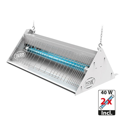 Ceiling Insect Trap with Glue Board 80W | Mo-el Mo-Stick | Stainless Steel | 65.5 x 39 x H23.5 cm 1
