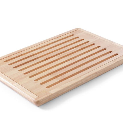 Bread Cutting Board with Crumb Tray | HENDI | Dark Wood | 475x322mm