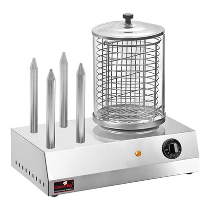 Sausage Warmer with Glass Container and 4 Bun Pins | CaterChef | Stainless Steel | 800 W, 30-90°C 1