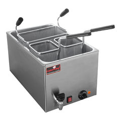 Stainless Steel Countertop Pasta Cooker | CaterChef | 18 L, 3.5 kW | 34 x 54 x H28 cm 1