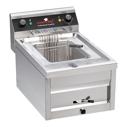 Electric Countertop Fryer with Drain Valve | CaterChef | 12 L | 9 kW 1