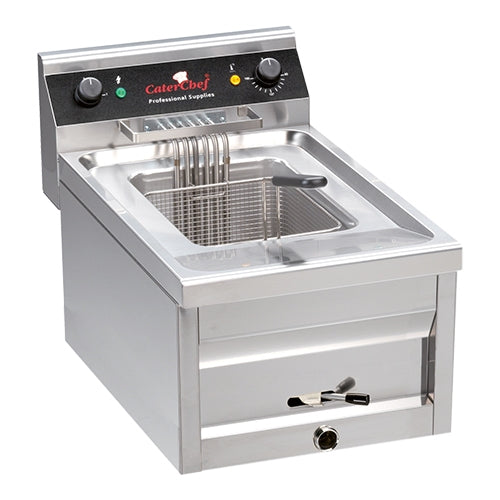 Electric Countertop Fryer with Drain Valve | CaterChef | 12 L | 9 kW 1