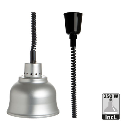 Aluminium Retractable Heat Lamp Shade | CaterChef | 250W | Ø22.5 x H22 cm 1