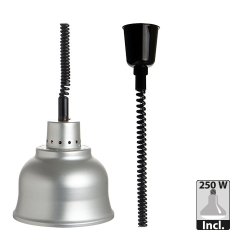 Aluminium Retractable Heat Lamp Shade | CaterChef | 250W | Ø22.5 x H22 cm 1