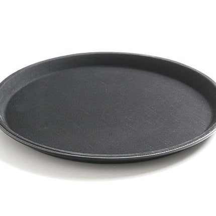 Round Non-Slip Polyester Serving Tray | HENDI Black | Ø500x22mm
