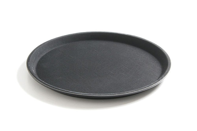 Round Non-Slip Polyester Serving Tray | HENDI Black | Ø500x22mm