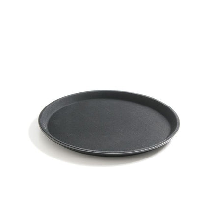Round Non-Slip Polyester Serving Tray | HENDI Black | Ø350x22mm