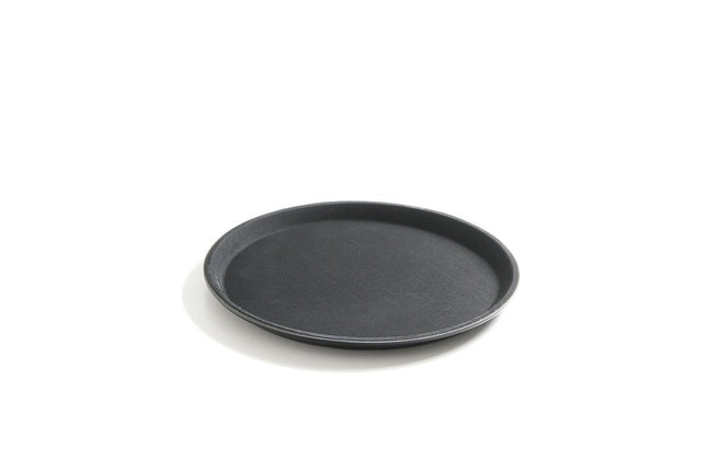 Round Non-Slip Polyester Serving Tray | HENDI Black | Ø350x22mm