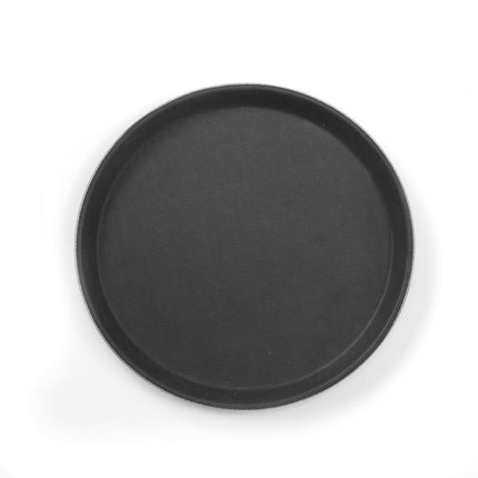 Round Non-Slip Polyester Serving Tray | HENDI Black | Ø280x22mm