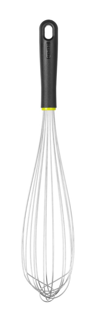 French Whisk with 8 Stiff Wires, Black, Designed by Robert Bronwasser | HENDI | Polypropylene Handle with Eyelet | Wire Thickness 2mm | Length 465mm