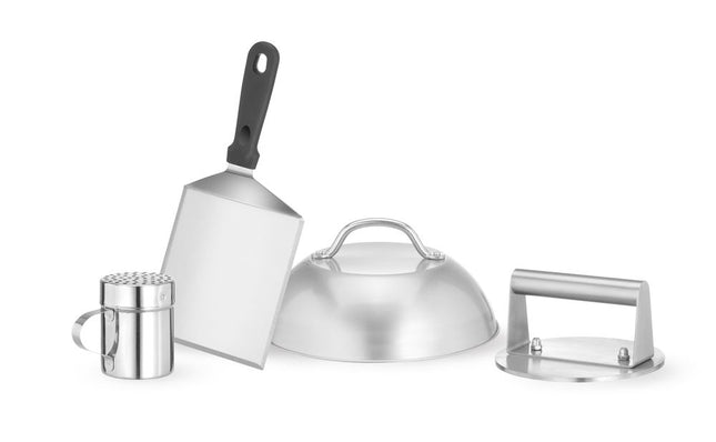 Smash burger set, HENDI, Silver, ⌀160x(H)85mm