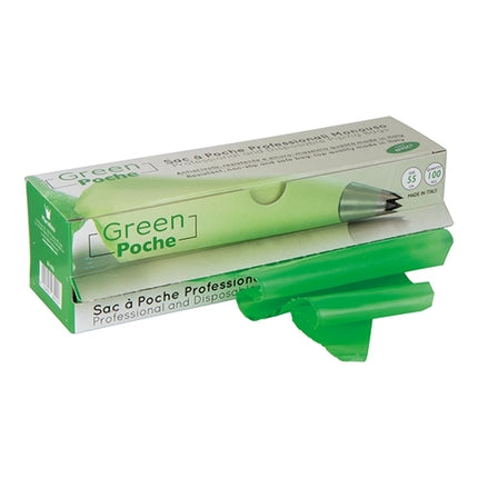 Non-Slip Disposable Pastry Bags | Martellato | 100 Pieces | Green PE | 55 cm 1