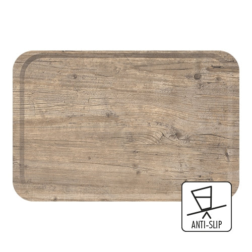 Roltex Anti-Slip Serving Tray | Vintage Rectangular High Pressure Laminate | 60 x 40 cm Bakery Norm 1
