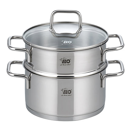 Stainless Steel 18/10 Steam Pan | EMGA | Induction Suitable | Ø18 x H17.5 cm | 1.6 L 1