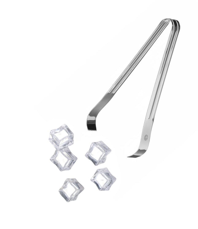 Ice Cube Tongs | BarUp | Silver Finish | 180mm Length 2