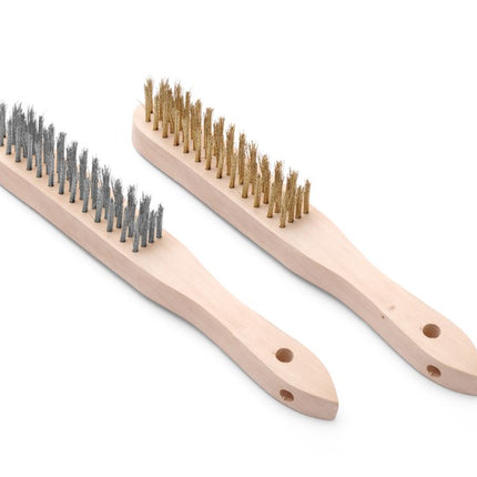 Brass and Stainless Steel Wire Brush Set | HENDI | 2 Pieces | 290mm Length