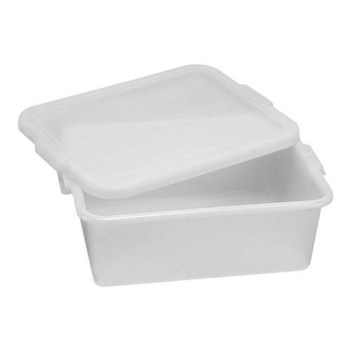 White HDPE Food Container with Lid | EMGA | 30 L | 55.2 x 39.5 x H17.8 cm 1
